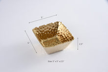 Load image into Gallery viewer, Small Gold Square Snack Bowl
