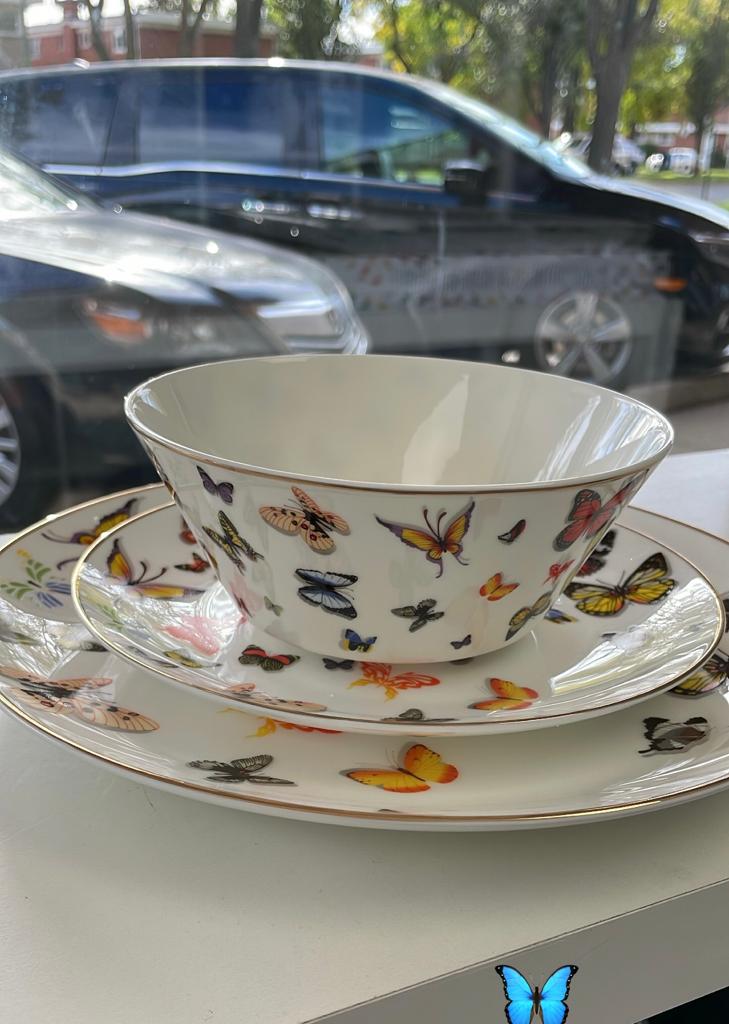 Butterfly bone China set